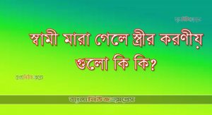 স্বামী মারা গেলে স্ত্রীর করণীয় গুলো কি কি, স্বামী মারা গেলে স্ত্রীর করণীয়,স্বামী মারা গেলে স্ত্রীর করনীয় কি