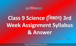 বিজ্ঞান এ্যাসাইনমেন্ট,শ্রেণি: ৯ম, ৩য় এস্যাইনমেন্ট