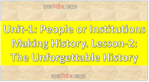 Peoples or Institutions Making History.