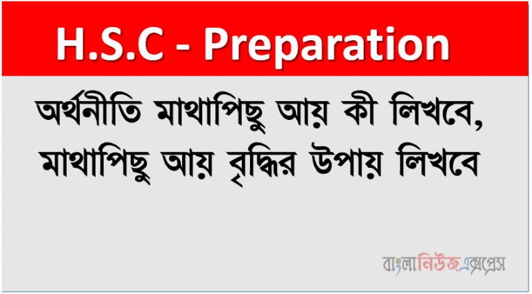 অর্থনীতি মাথাপিছু আয় কী লিখবে, মাথাপিছু আয় বৃদ্ধির উপায় লিখবে