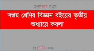 সপ্তম শ্রেণির বিজ্ঞান বইয়ের তৃতীয় অধ্যায়ে করলা