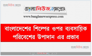 বাংলাদেশের শিল্পের ওপর ব্যবসায়িক পরিবেশের উপাদান এর প্রভাব