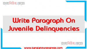 write paragraph on Juvenile Delinquencies
