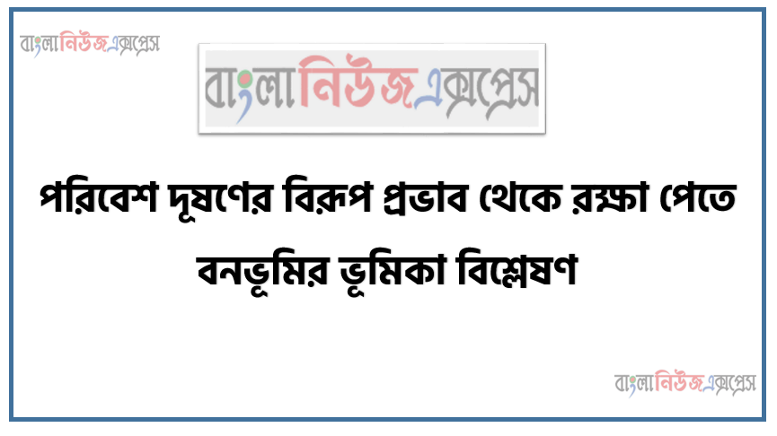 পরিবেশ দূষণের বিরূপ প্রভাব থেকে রক্ষা পেতে বনভূমির ভূমিকা বিশ্লেষণ, পৃথিবীর বাণ্যিজ্যিক ভূগোল (বনজ সম্পদ)
