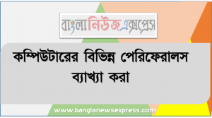 কম্পিউটারের বিভিন্ন পেরিফেরালস ব্যাখ্যা করা, কম্পিউটার পেরিফেরালস এর শ্রেণিবিভাগ , CRT, LCD, LEDS AMOLED ডিসপ্লে ডিভাইস