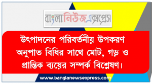 উৎপাদনের পরিবর্তনীয় উপকরণ অনুপাত বিধির সাথে মােট, গড় ও প্রান্তিক ব্যয়ের সম্পর্ক বিশ্লেষণ।, কটি স্টিল মিলের বিনিয়ােগকৃত মূলধনের পরিমাণ স্থির রেখে প্রতি একক শ্রমিক নিয়ােগের ফলে তাদের