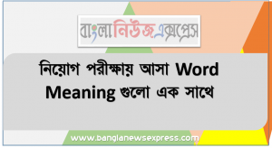 নিয়োগ পরীক্ষায় আসা Word Meaning গুলো এক সাথে, গত কয়েক মাসে বিভিন্ন নিয়োগ পরীক্ষায় আসা ইংরেজি Word Meaning, বিগত বছরের বিভিন্ন পরীক্ষায় আসা ১০০০ Vocabulary, নিয়োগ পরীক্ষায় আসা ৯৫০টি ইংরেজি ভোকাবুলারি