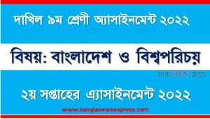 দাখিল ৯ম/নবম শ্রেণির বাংলাদেশ ও বিশ্বপরিচয় ২য় সপ্তাহের অ্যাসাইনমেন্টের সমাধান ২০২২,দাখিল ৯ম শ্রেণির বাংলাদেশ ও বিশ্বপরিচয় ২য় সপ্তাহের অ্যাসাইনমেন্টের সমাধান ২০২২, dakhil class 9 bangladesh and solution (2nd week) 2022