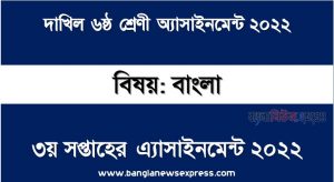 দাখিল ৬ষ্ঠ/ষষ্ঠ শ্রেণির বাংলা ৩য় পত্র ৩য় সপ্তাহের অ্যাসাইনমেন্টের সমাধান ২০২২,দাখিল ৬ষ্ঠ শ্রেণির বাংলা ৩য় পত্র ৩য় সপ্তাহের অ্যাসাইনমেন্টের সমাধান ২০২২, dakhil class 6 bangla 3rd paper solution (3rd week) 2022