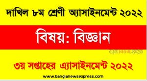 দাখিল ৮ম/অষ্টম শ্রেণির বিজ্ঞান সপ্তাহের অ্যাসাইনমেন্টের সমাধান ২০২২, দাখিল ৮ম শ্রেণির বিজ্ঞান সপ্তাহের অ্যাসাইনমেন্টের সমাধান ২০২২, dakhil class 8 science solution (3rd week) 2022, dakhil class 8 science answer 2022 [3rd week science solution 2022]