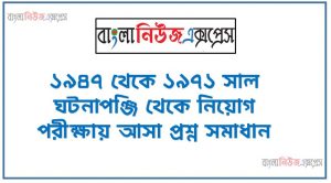 নিয়োগ পরিক্ষার জন্য ১০০% কমন ১৯৪৭ থেকে ১৯৭১ সাল ঘটনাপঞ্জি এক সাথে, যেকোন চাকরির পরীক্ষায় বার বার আসা কিছু গুরুত্বপূর্ণ ১৯৪৭ থেকে ১৯৭১ সাল ঘটনাপঞ্জি