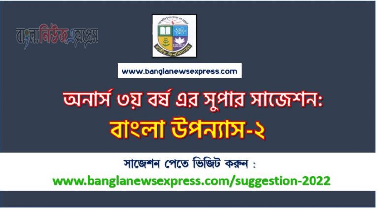 অনার্স ৩য় বর্ষের বাংলা উপন্যাস-২ সাজেশন ২০২২, honors 3rd year bengali novels 2 special short suggestions 2022, অনার্স ৩য় বর্ষের বাংলা উপন্যাস-২ ১০০% কমন সাজেশন ২০২২, Honors 3rd year suggestions 2022