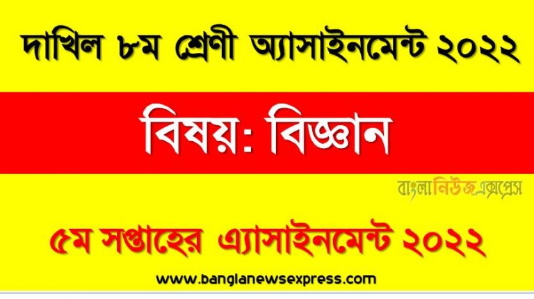 দাখিল ৮ম/অষ্টম শ্রেণির বিজ্ঞান ৫ম সপ্তাহের অ্যাসাইনমেন্টের সমাধান ২০২২, দাখিল ৮ম শ্রেণির বিজ্ঞান ৫ম সপ্তাহের অ্যাসাইনমেন্টের সমাধান ২০২২, dakhil class 8 science solution (5th week) 2022, dakhil class 8 science answer 2022 [5th week science solution 2022]