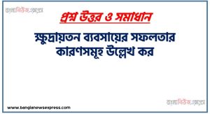 ক্ষুদ্রায়তন ব্যবসায়ের সফলতার কারণসমূহ উল্লেখ কর, আলোচনা করো ক্ষুদ্রায়তন ব্যবসায়ের সফলতার কারণসমূহ, ক্ষুদ্রায়তন ব্যবসায়ের সফলতার কারণসমূহ আলোচনা,ক্ষুদ্র ব্যবসায়ের সুফলের কারন, ক্ষুদ্র ব্যবসায়ের উন্নয়নের ধারা
