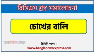 বাংলা গ্রন্থ সমালোচনা- চোখের বালি, চোখের বালি কাব্যের সার্থকতা আলোচনা,বিসিএস লিখিত পরীক্ষার বিষয়ভিত্তিক প্রস্তুতি চোখের বালি,চোখের বালি বিসিএস গ্রন্থ সমালোচনা