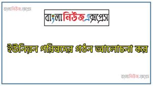ইউনিয়ন পরিষদের গঠন আলোচনা কর ,ইউনিয়ন পরিষদের গঠন উল্লেখ কর,কীভাবে ইউনিয়ন পরিষদ গঠিত হয়?,ইউনিয়ন পরিষদের গঠন বর্ণনা কর,ইউনিয়ন পরিষদের গঠন প্রক্রিয়া তুলে ধর