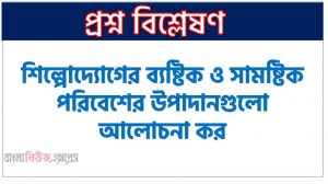 শিল্পোদ্যোগের ব্যষ্টিক ও সামষ্টিক পরিবেশের উপাদানগুলো আলোচনা কর,শিল্পোদ্যোগের সামষ্টিক পরিবেশের উপাদানগুলো আলোচনা কর,শিল্পোদ্যোগের ব্যষ্টিক পরিবেশের উপাদানগুলো আলোচনা কর