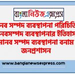 মানব সম্পদ ব্যবস্থাপনা পরিচিতি,মানবসম্পদ ব্যবস্থাপনার ইতিহাস,মানব সম্পদ ব্যবস্থাপনা বনাম জনপ্রশাসন, মানব সম্পদ ব্যবস্থাপনার সূত্রাবলি,কৌশলগত মানব সম্পদ ব্যবস্থাপনা,মানব সম্পদ ব্যবস্থাপনা বা হিউম্যান রিসোর্স ম্যানেজমেন্ট বলতে কী বোঝায়