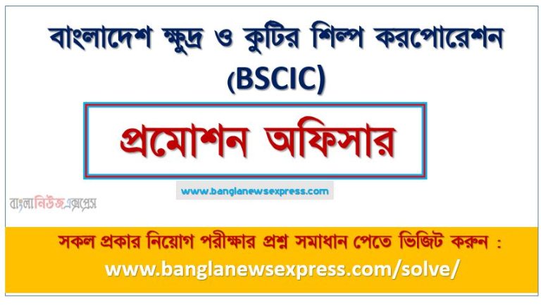 বাংলাদেশ ক্ষুদ্র ও কুটির শিল্প করপোরেশন এর প্রমোশন অফিসার পদের প্রশ্ন সমাধান pdf ২০২৩, bscic promotion officer exam question solve 2023, download pdf বিসিক নিয়োগ পরীক্ষায় প্রমোশন অফিসার পদের প্রশ্ন সমাধান ২০২৩