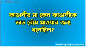 কাঙালীর মা কেন কাঙালীকে ভাত রেঁধে খাওয়ার জন্য বলেছিল?,নাপিত কাঙালীর মায়ের হাত দেখে মুখ গম্ভীর করল কেন?