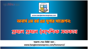 Major Foreign Governments UK USA & France Honors 1st Year Exam Suggestion PDF, Honors Major Foreign Governments UK USA & France Suggestion PDF Download