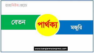 বেতন ও মজুরি পার্থক্য । বেতন vs মজুরি পার্থক্য । বেতন ও মজুরি মধ্যে পার্থক্য আলোচনা । বেতন ও মজুরি তুলনামূলক আলোচনা