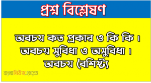 অবচয় কাকে বলে । অবচয় কত প্রকার ও কি কি । অবচয় সুবিধা ও অসুবিধা । অবচয় বৈশিষ্ট্য । অবচয় গুরুত্ব