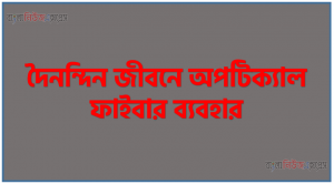 দৈনন্দিন জীবনে অপটিক্যাল ফাইবার ব্যবহার, অপটিক্যাল ফাইবার ব্যবহার কি কি