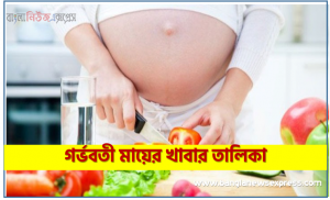 গর্ভবতী মায়ের খাবার তালিকা