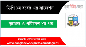 Degree Geography 1st paper Suggestion