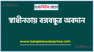 স্বাধীনতায় বঙ্গবন্ধুর অবদান