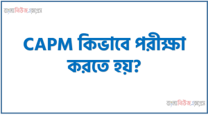 CAPM কিভাবে পরীক্ষা করতে হয়?, CAPM পরীক্ষার নিয়মাবলির বিবরণ দাও, CAPM পরীক্ষার পদ্ধতিসমূহ আলোচনা কর।