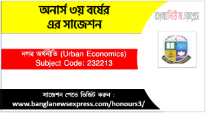 Honors 3rd Year Urban Economics Suggestion