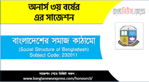 অনার্স ৩য় বর্ষের বাংলাদেশের সমাজ কাঠামো সাজেশন