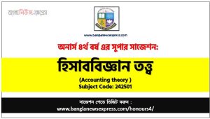 Honors 4th Year Accounting theory Suggestion