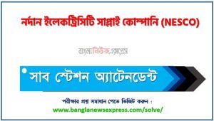 নর্দান ইলেকট্রিসিটি সাপ্লাই কোম্পানি এর সাব স্টেশন অ্যাটেনডেন্ট পদের প্রশ্ন সমাধান pdf ২০২৪