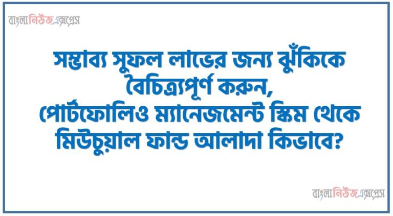 সম্ভাব্য সুফল লাভের জন্য ঝুঁকিকে বৈচিত্র্যপূর্ণ করুন, পোর্টফোলিও ম্যানেজমেন্ট স্কিম থেকে মিউচুয়াল ফান্ড আলাদা কিভাবে?