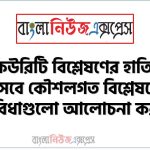 সিকিউরিটি বিশ্লেষণের হাতিয়ার হিসেবে কৌশলগত বিশ্লেষণের সুবিধাগুলো আলোচনা কর