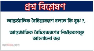আন্তর্জাতিক বৈচিত্র্যকরণ বলতে কি বুঝ ?, আন্তর্জাতিক বৈচিত্রকরণের নির্ধারকসমূহ আলোচনা কর