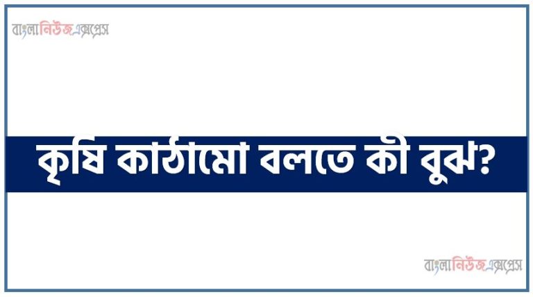 কৃষি কাঠামো বলতে কী বুঝ?,কৃষি কাঠামোর সংজ্ঞা দাও, কৃষি কাঠামো কী?, কৃষি কাঠামো কাকে বলে?