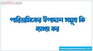 পারিশ্রমিকের উপাদান সমূহ কি ব্যাখ্যা কর