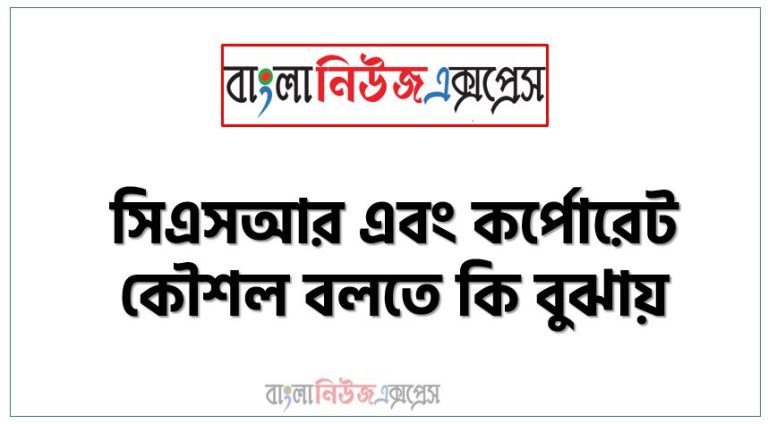 সিএসআর এবং কর্পোরেট কৌশল বলতে কি বুঝায়