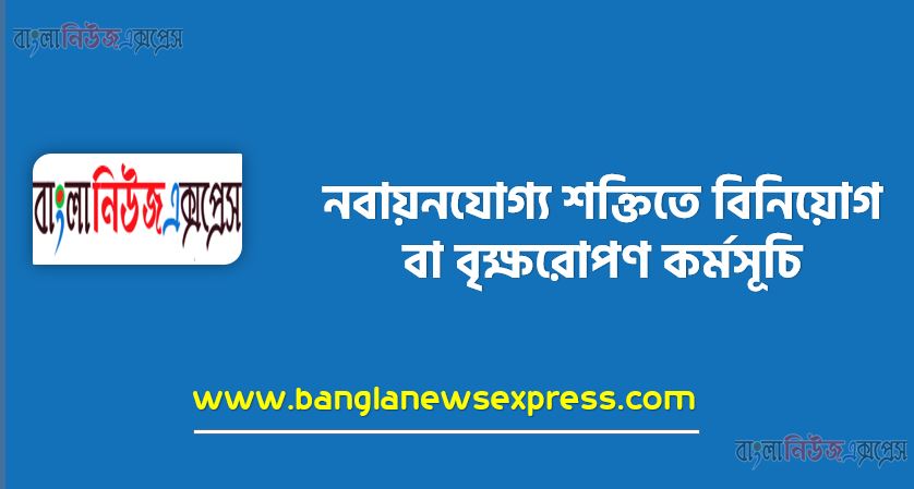 Home 31 নবায়নযোগ্য শক্তিতে বিনিয়োগ বা বৃক্ষরোপণ কর্মসূচি