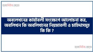 অবলেখনের কার্যাবলী সংক্ষেপে আলোচনা কর 19 অবলেখনের কার্যাবলী সংক্ষেপে আলোচনা কর, অবলিখন কি অবলিখনের নিয়মাবলী ও চাহিদাসমুহ কি কি ?