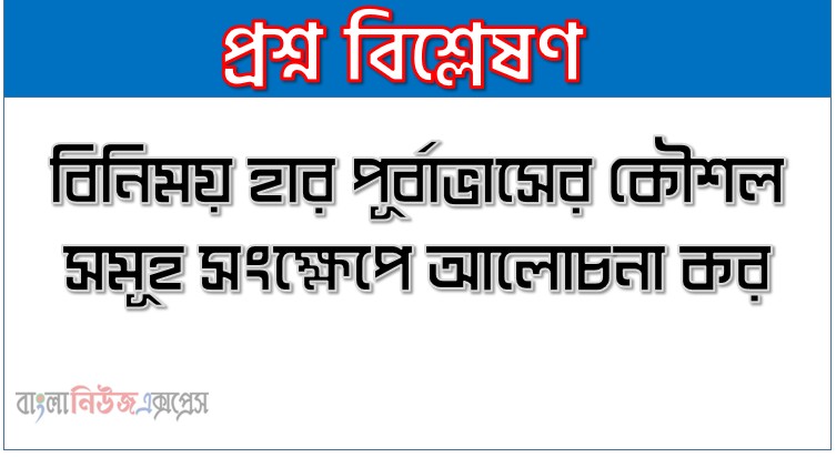 বিনিময় হার পূর্বাভাসের কৌশল সমূহ সংক্ষেপে আলোচনা কর