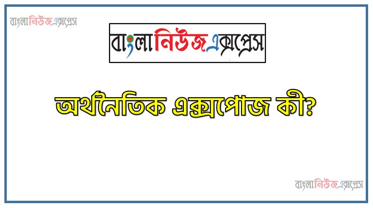 অর্থনৈতিক এক্সপোজ কী?, অর্থনৈতিক এক্সপোজ বলতে কী বুঝ?, অর্থনৈতিক এক্সপোজ সংজ্ঞা দাও, অর্থনৈতিক এক্সপোজ সম্পর্কে সংক্ষিপ্ত আলোচনা কর, অর্থনৈতিক এক্সপোজ কাকে বলে?, অর্থনৈতিক এক্সপোজ সংজ্ঞা দাও,অর্থনৈতিক এক্সপোজ সম্পর্কে ধারণা দাও,অর্থনৈতিক এক্সপোজ বলতে কি বোঝায়