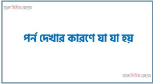 পর্ন দেখার কারণে যা যা হয়, পর্নোগ্রাফির প্রভাব, যে ৫০টি কারণে পর্ন ছাড়বেন, পর্ন দেখলে মস্তিষ্ক ক্ষতিগ্রস্ত হয় কেন?, পর্ন দেখা নিয়ে এত সমস্যা কেন? কী ক্ষতি হয় এতে